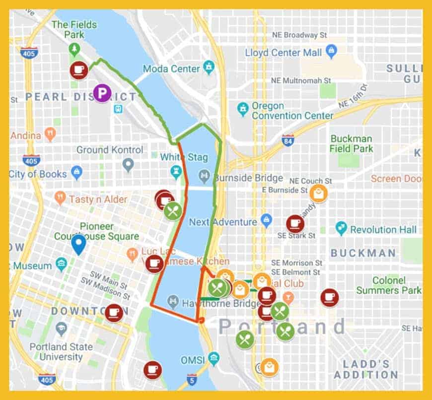Willamette Greenway Walk Map