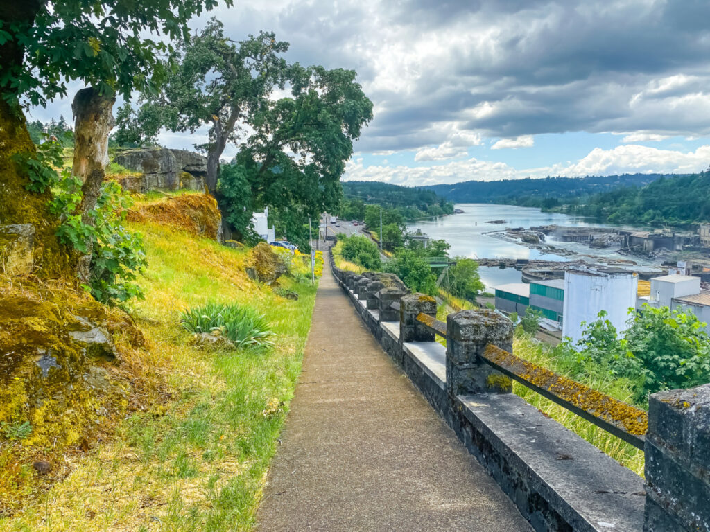 McLoughlin Promenade view to Willamette Falls Walking Oregon City | This Northwest Life